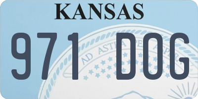 KS license plate 971DOG