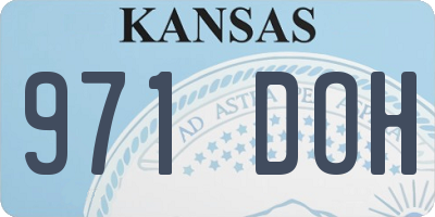 KS license plate 971DOH