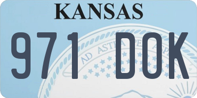 KS license plate 971DOK