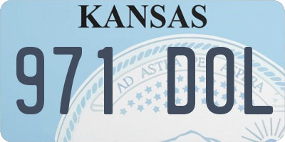 KS license plate 971DOL