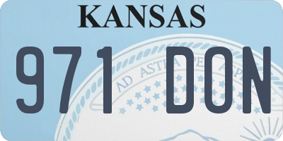 KS license plate 971DON