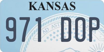 KS license plate 971DOP