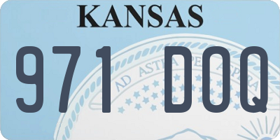 KS license plate 971DOQ