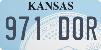 KS license plate 971DOR