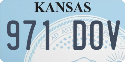 KS license plate 971DOV