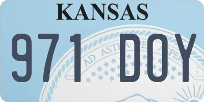 KS license plate 971DOY