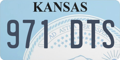 KS license plate 971DTS
