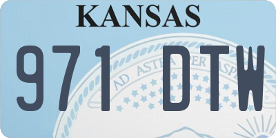 KS license plate 971DTW