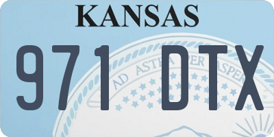 KS license plate 971DTX