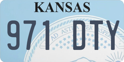 KS license plate 971DTY