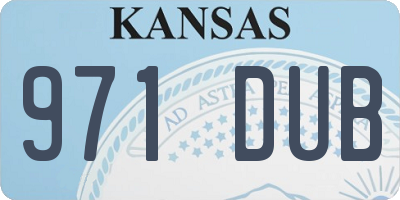 KS license plate 971DUB