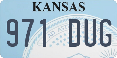 KS license plate 971DUG