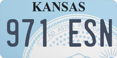 KS license plate 971ESN