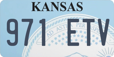 KS license plate 971ETV