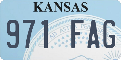 KS license plate 971FAG