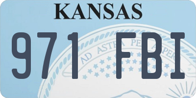 KS license plate 971FBI