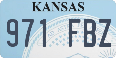 KS license plate 971FBZ