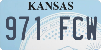 KS license plate 971FCW