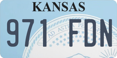 KS license plate 971FDN