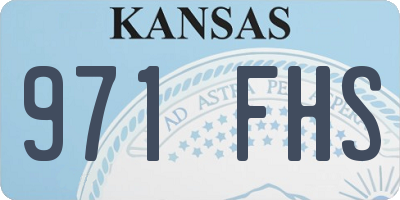KS license plate 971FHS
