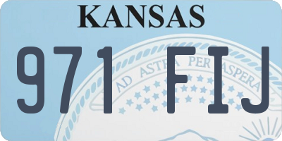 KS license plate 971FIJ