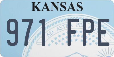 KS license plate 971FPE