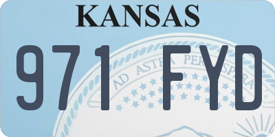 KS license plate 971FYD