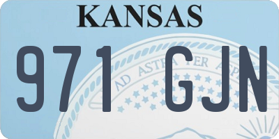 KS license plate 971GJN