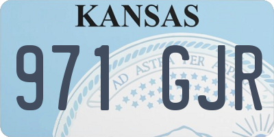 KS license plate 971GJR