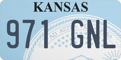 KS license plate 971GNL