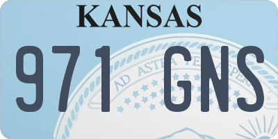 KS license plate 971GNS
