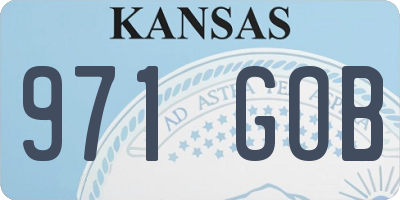 KS license plate 971GOB