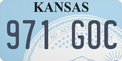 KS license plate 971GOC