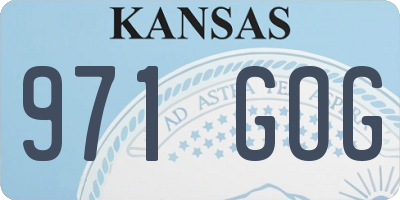 KS license plate 971GOG