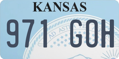 KS license plate 971GOH