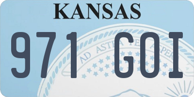 KS license plate 971GOI