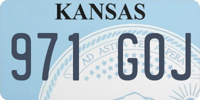 KS license plate 971GOJ
