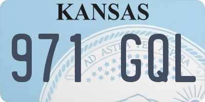 KS license plate 971GQL