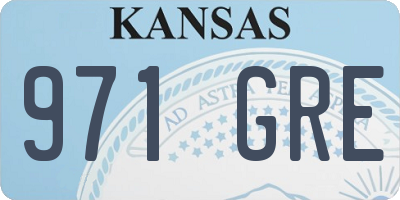 KS license plate 971GRE