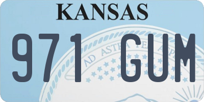KS license plate 971GUM