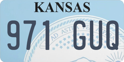 KS license plate 971GUQ