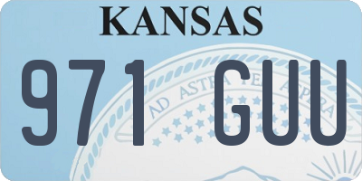 KS license plate 971GUU