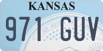 KS license plate 971GUV