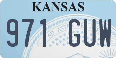 KS license plate 971GUW