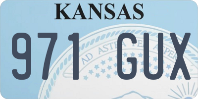KS license plate 971GUX
