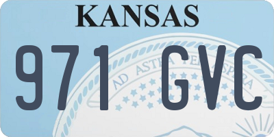 KS license plate 971GVC