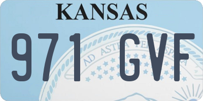 KS license plate 971GVF