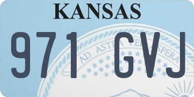 KS license plate 971GVJ
