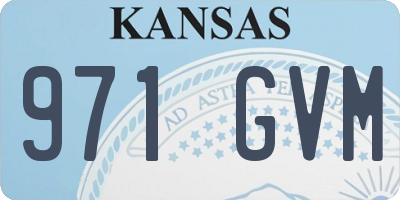 KS license plate 971GVM
