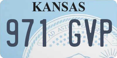 KS license plate 971GVP